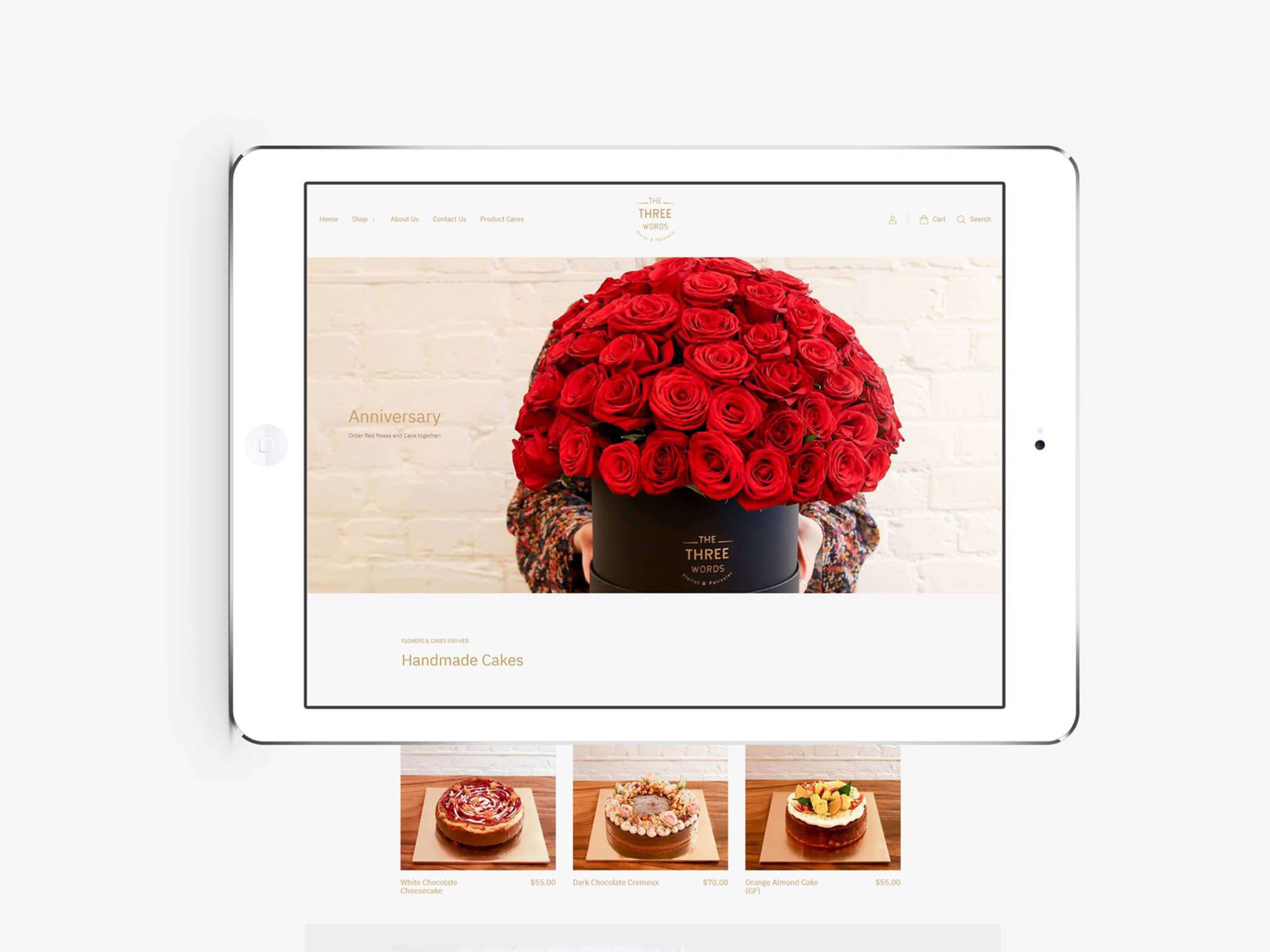 The Three Words Shopify Website